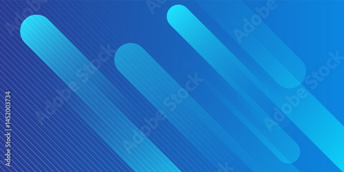 Abstract blue background. Modern simple blue geometric design. Minimal shapes. Suit for booklet, brochure, banner, poster, website, flyer, cover, corporate, backdrop. Vector illustration