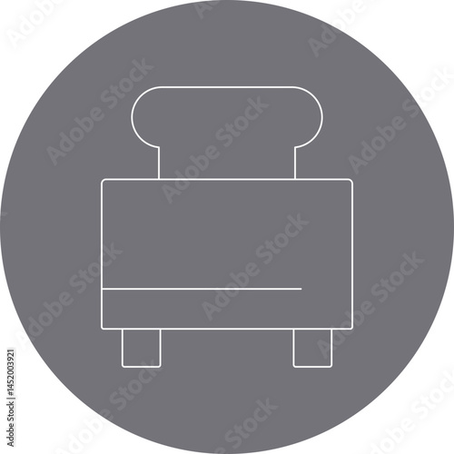 Toaster icon single vector illustration