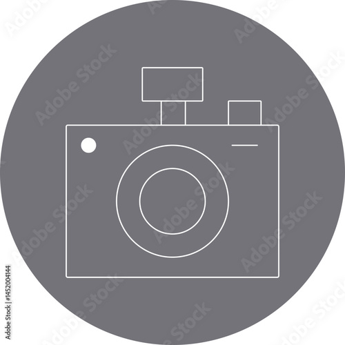 Camera icon single vector illustration