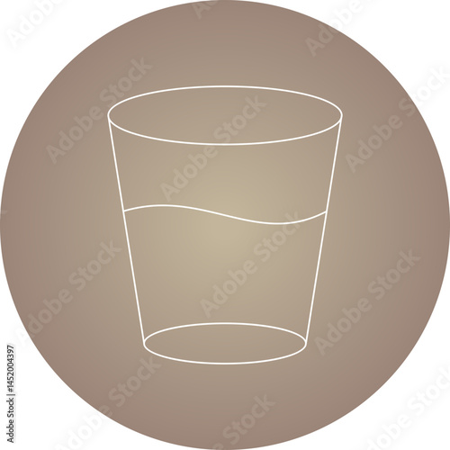 Glass icon single vector illustration