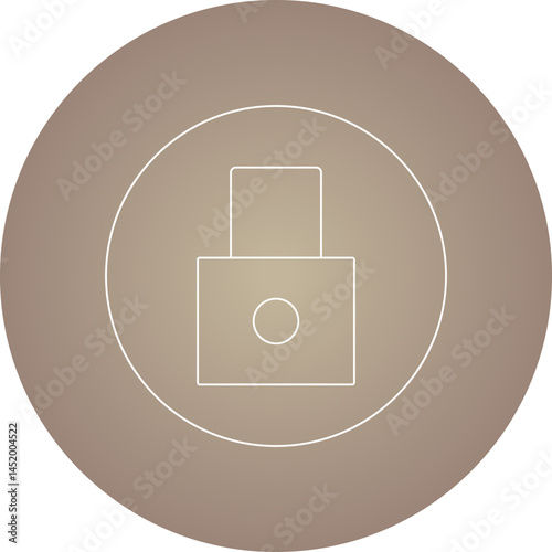Lock icon single vector illustration