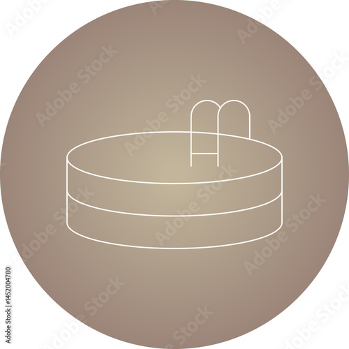 Swimming pool icon single vector illustration