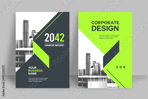 City Background Business Book Cover Design Template