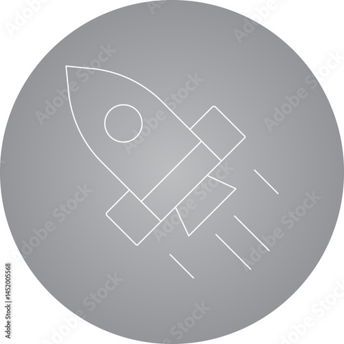 Rocket icon single vector illustration