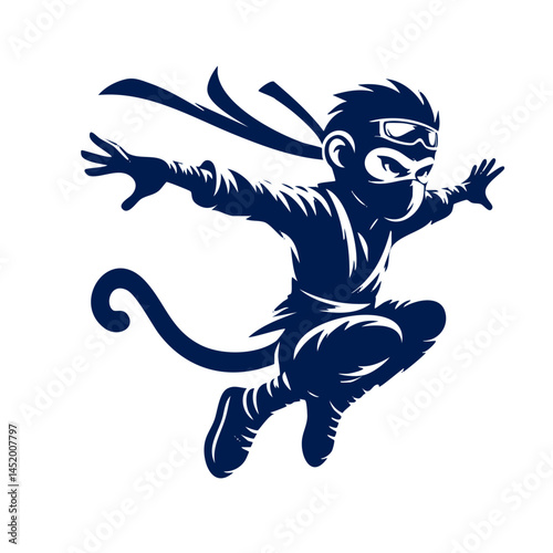 Monkey Ninja: A Powerful Vector Illustration