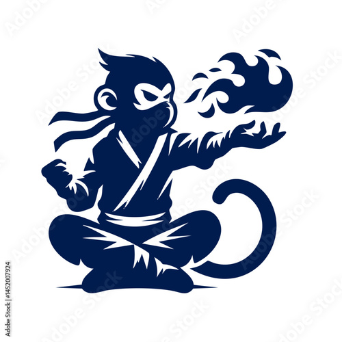 Monkey Ninja Master: Fiery Martial Arts Logo