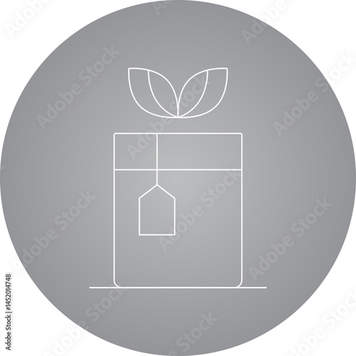 Tea bag icon single vector illustration