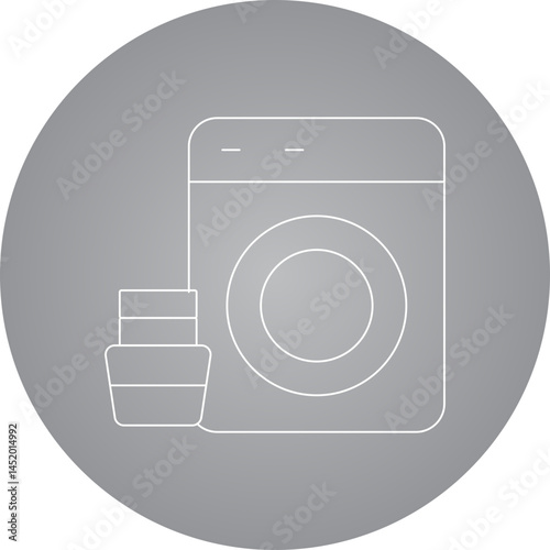 Washing machine icon single vector illustration