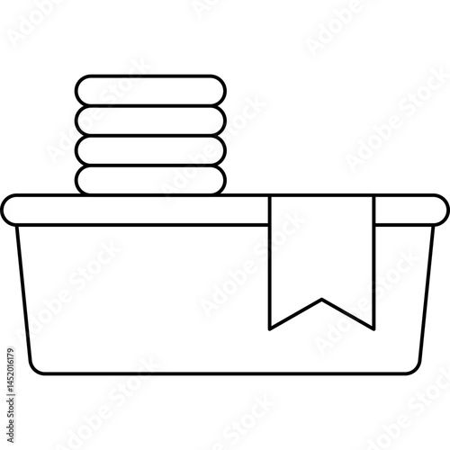 Bath tub icon single vector illustration