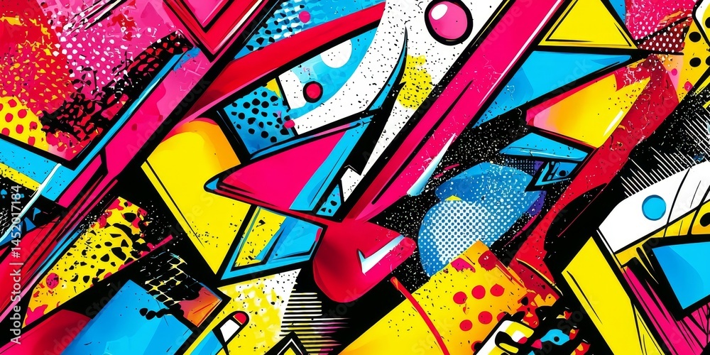 custom made wallpaper toronto digitalVibrant Abstract Geometric Design