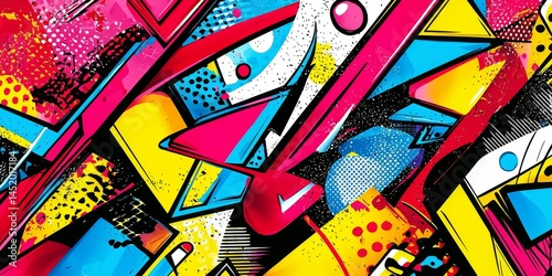 Wallpaper Mural Vibrant Abstract Geometric Design Torontodigital.ca