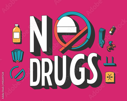Awareness Poster for Drug Prevention Against Addiction And Abuse