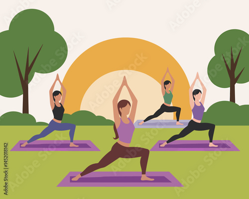 Outdoor Yoga Class at Sunrise Harmony and Wellness Practice