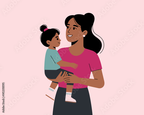 Motherhood Warmth A Loving Moment Between Mother and Child
