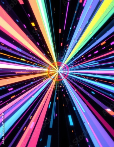 Obraz na płótnie abstract art representing the concept of pulsewave through dynamic flowing lines of light w salonie