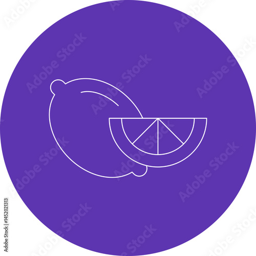 Lemon icon single vector illustration