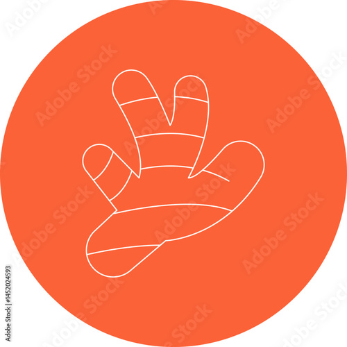 Ginger icon single vector illustration