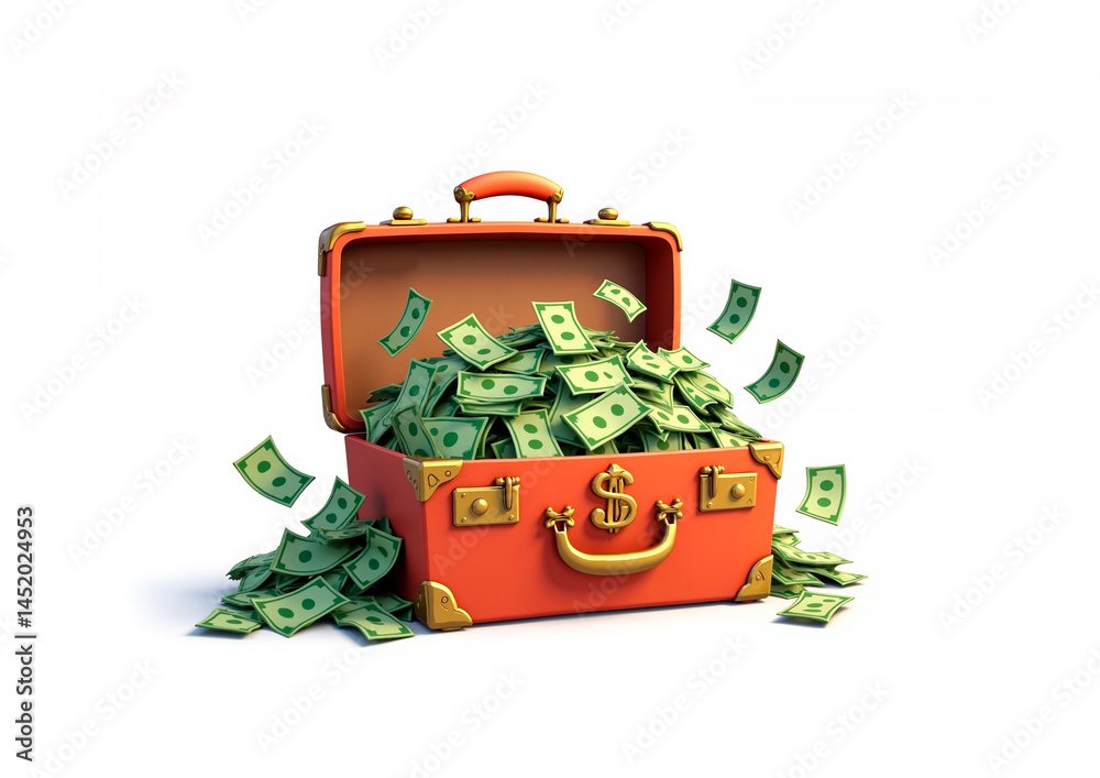 Suitcase full of money