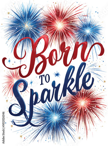 Print Celebratory fireworks and colorful text create a festive atmosphere for special occasions