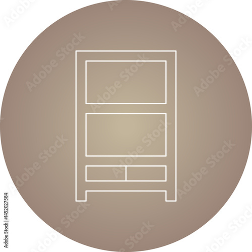 Cupboard icon single vector illustration