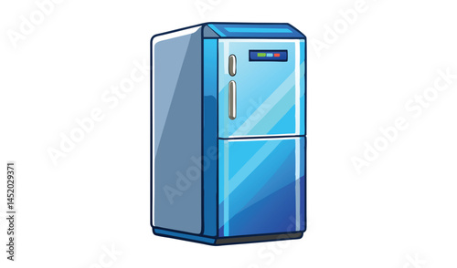 modern refrigerator isolated on white