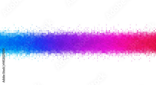 Abstract Pixel Art Gradient Horizontal Banner Design