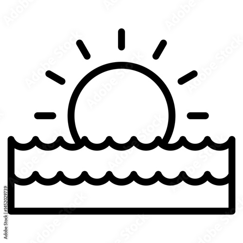 Sunset  Icon Element For Design