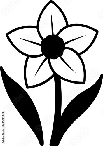Vector of a daffodil flower