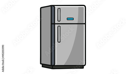 modern refrigerator isolated