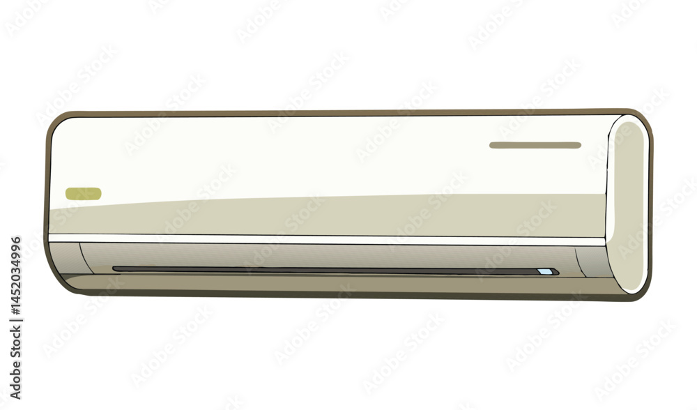 Air conditioning with fresh cold air icon silhouette vector style with white background