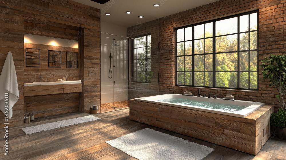 Fototapeta premium interior design trends for 2025 in various countries focusing on stylish and functional bathroom spaces.