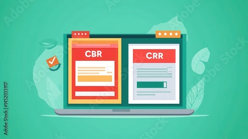 Conversion rate optimization (CRO) techniques with an image showing marketers conducting A/B testing to improve website performance and increase conversion rates. photo