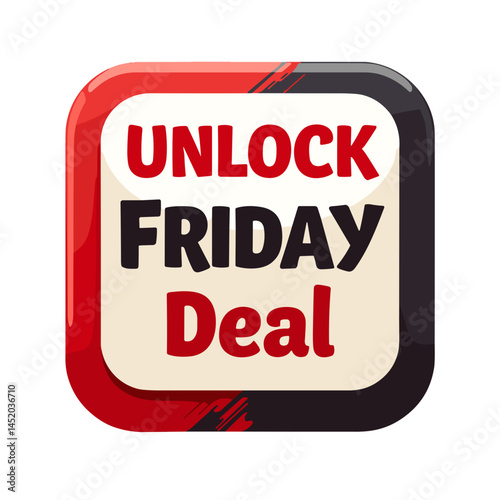 Bold pop art tap icon promoting Black Friday unlock deals, urgency