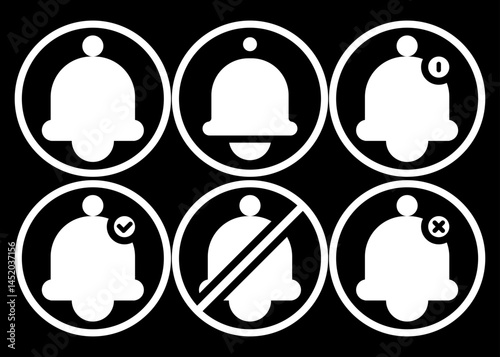 Notification Bell Icon Set
