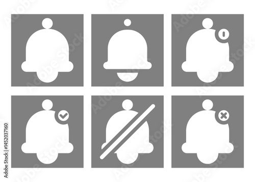 Notification Bell Icon Set