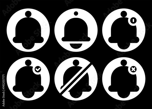 Notification Bell Icon Set