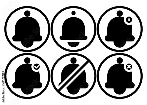 Notification Bell Icon Set
