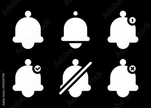 Notification Bell Icon Set