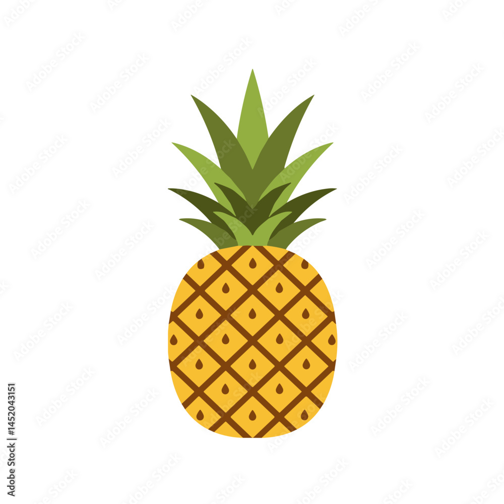 Pineapple icon for tropical food apps, juice branding, and summer menu designs Pineapple icon for tropical food apps, juice branding, and summer menu designs