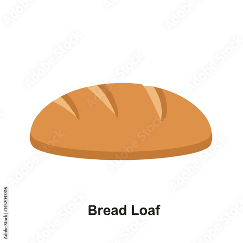 Bread loaf icon for bakery apps, grocery interfaces, and food packaging