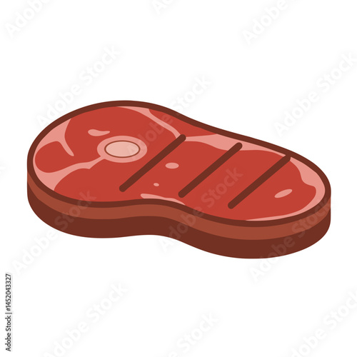 Steak icon for barbecue restaurant branding and meat delivery services