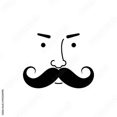 Stylized Mustache Face