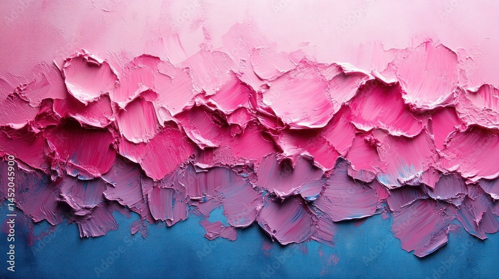 Abstract textured art, pink and blue, horizontal gradient, paint strokes Abstract textured art, pink and blue, horizontal gradient, paint strokes