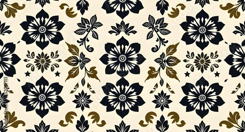 seamless pattern with embroidery pattern