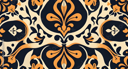 seamless pattern with embroidery pattern