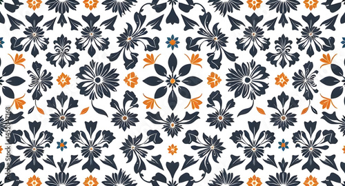 seamless pattern with embroidery pattern