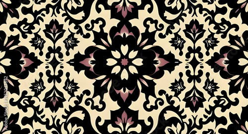 seamless pattern with embroidery pattern