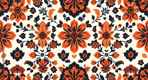 seamless pattern with embroidery pattern