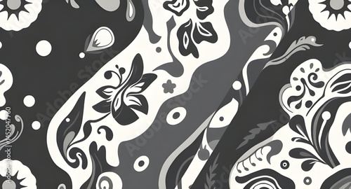 seamless pattern with embroidery pattern