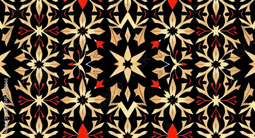 seamless pattern with embroidery pattern